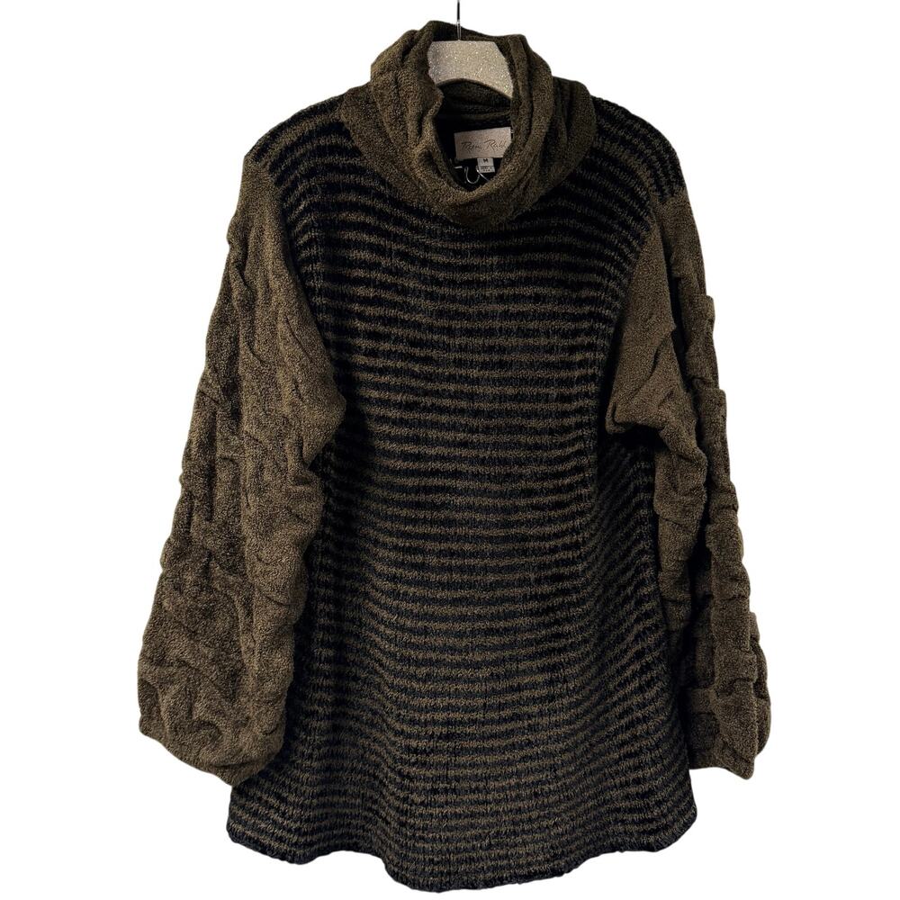 Roni Rabl Sweater Brown Pullover Fuzzy Knit USA Vintage Lagenlook